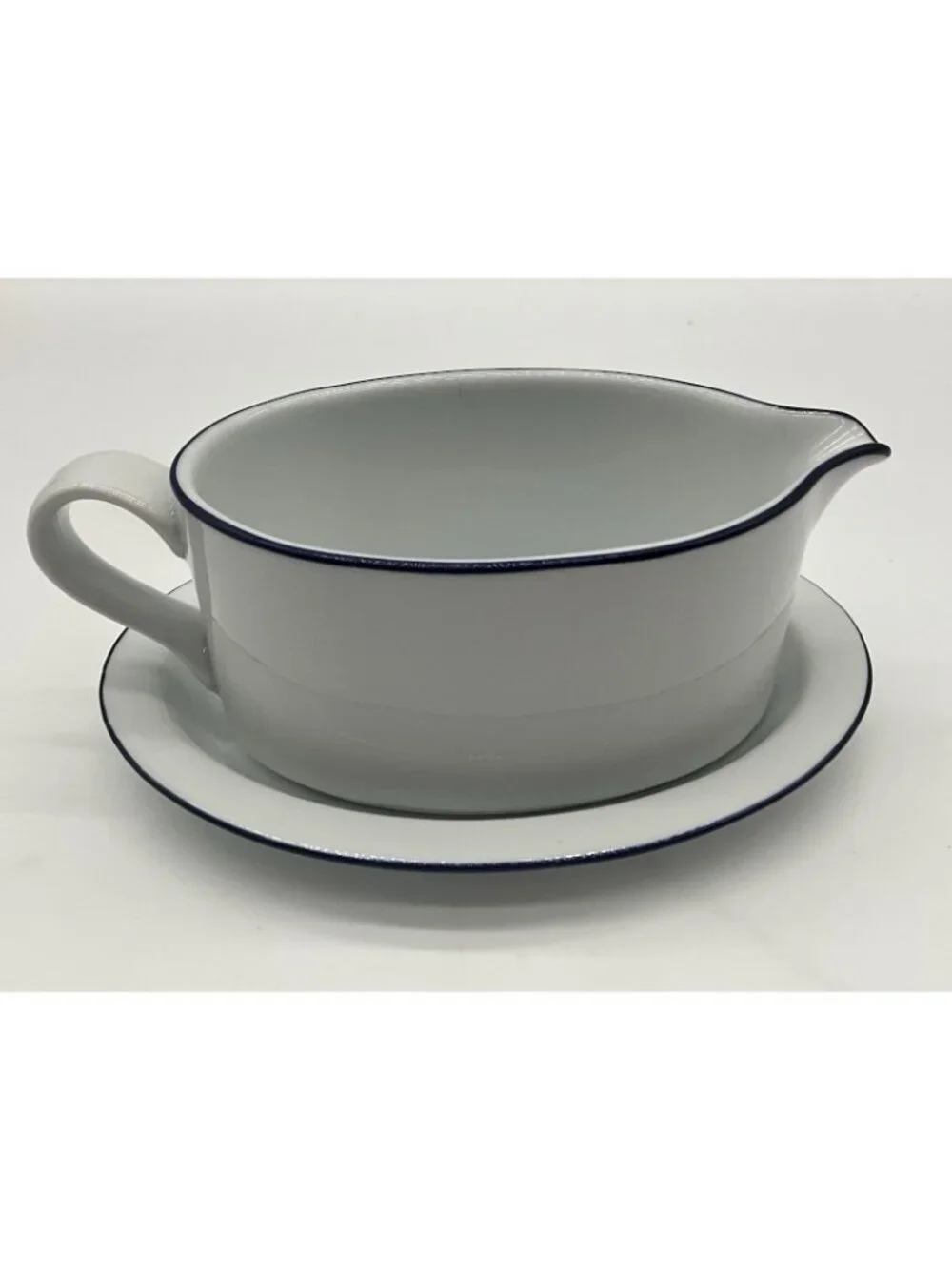 Dansk Bistro VTG Christianshaven White Gravy Boat and Underplate Set   Portugal